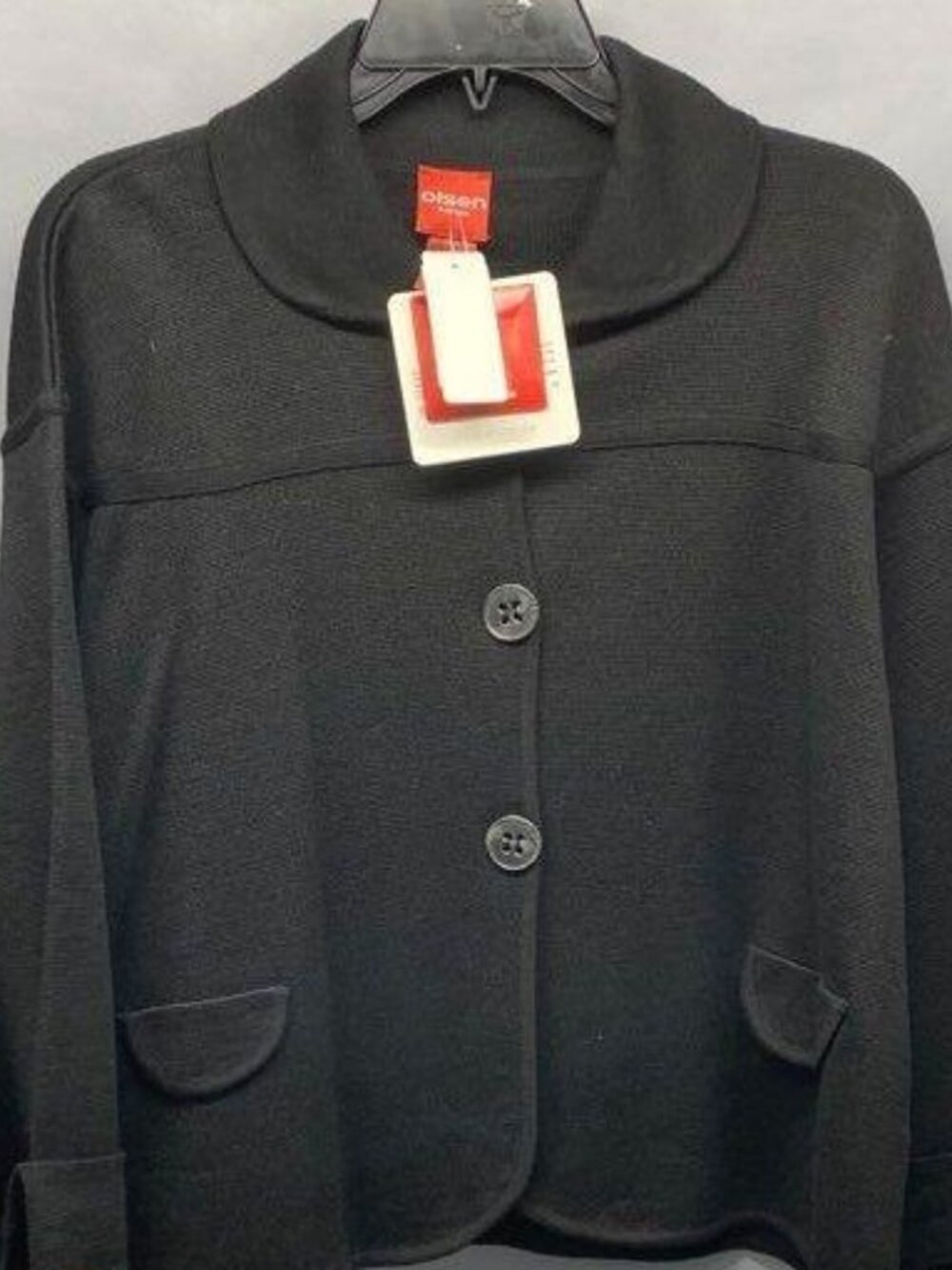 Merino Wool Blend Button Up Jacket